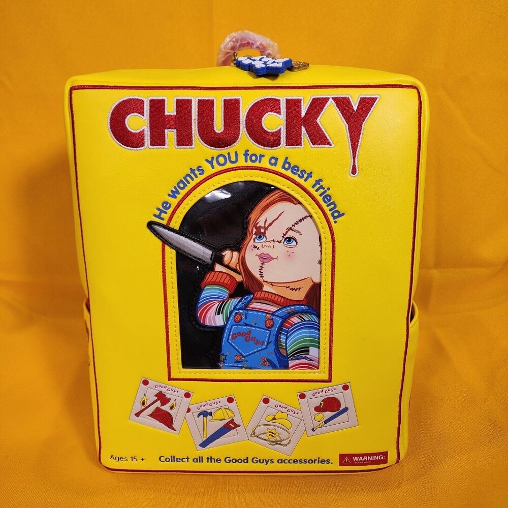 Loungefly Childs Play Chucky Good Guys Toy Box Cosplay Mini Backpack NEW